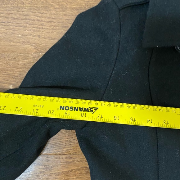 Wool trench jacket black Katia G - Picture 4 of 6